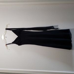 Black chiffon cocktail dress